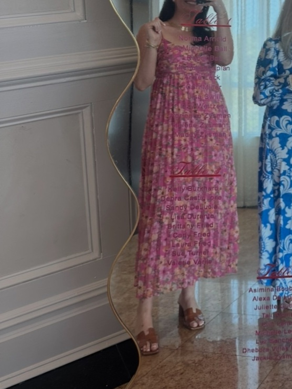 Floral Pink Maxi Dress with Spaghetti Straps